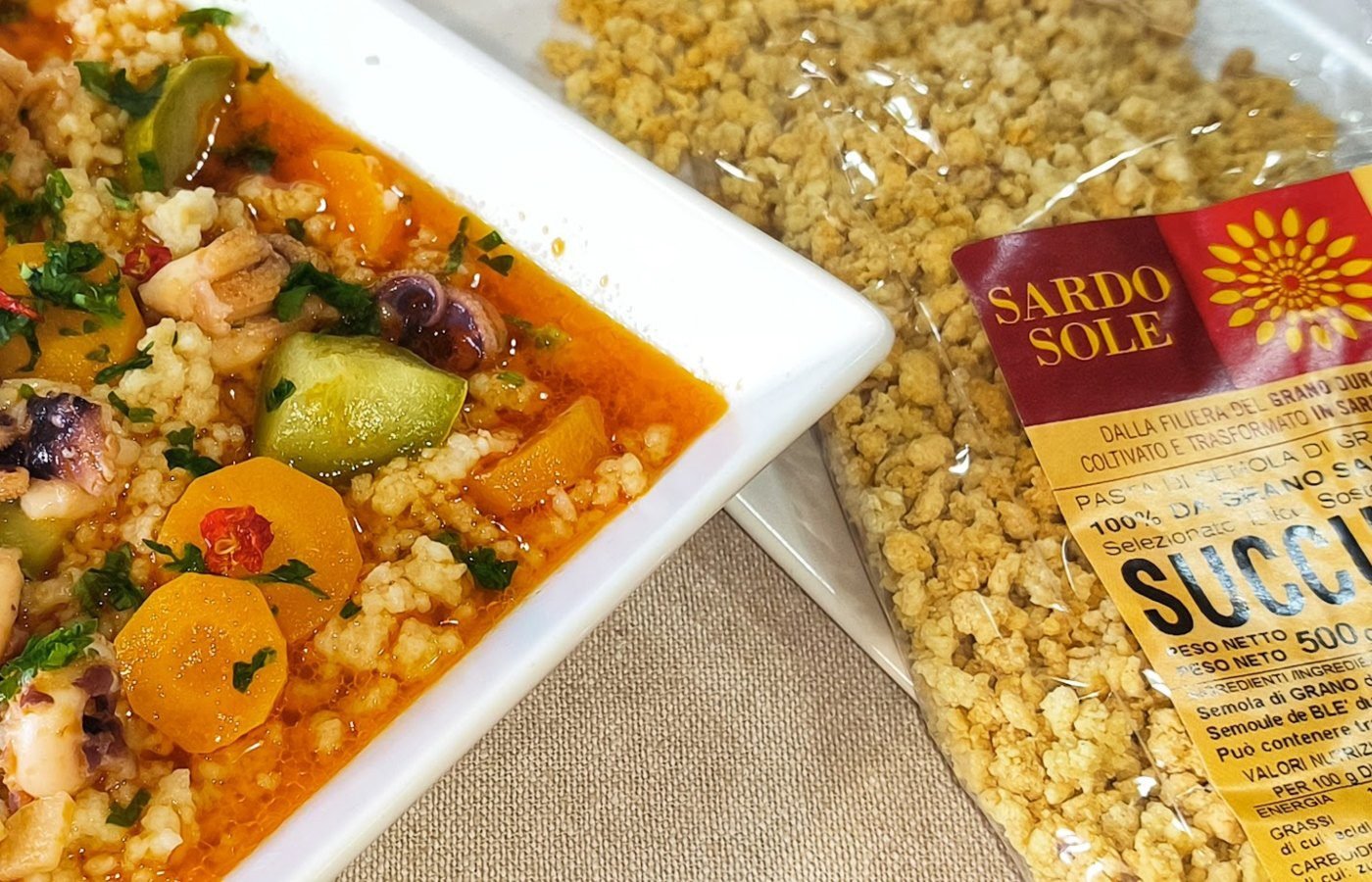 Succu Sardo Sole alla marinaresca con seppiette e verdure di stagione ...